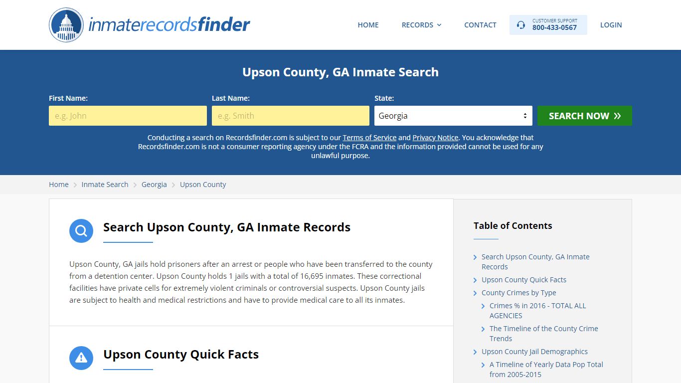 Upson County, GA Inmate Lookup & Jail Records Online